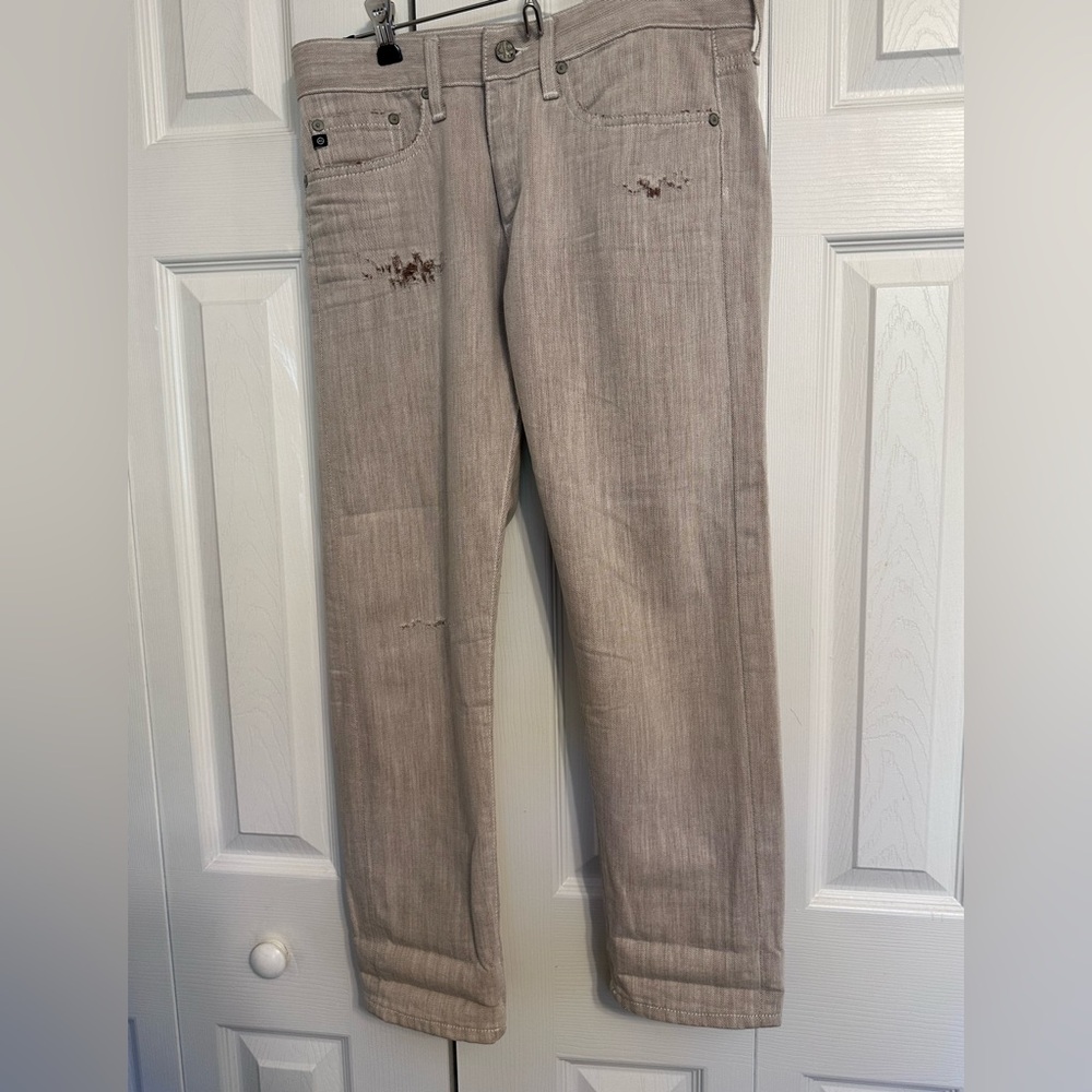 Ag Adriano Goldschmied brown and white  Women Jean capris